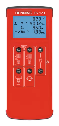 Benning 05042101 Installationstester-Set - Elektrische Messgeräte, verbessert die Prüfkompatibilität von PV-Modulen und bietet hohen Schutz gegen Kurzschlussströme für mehr Sicherheit beim Arbeiten.