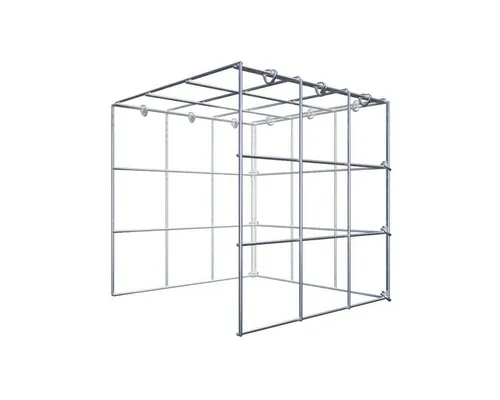 Gabiona Gabionenzaun Anbaugabione Typ 4 30 cm x 30 cm x 30 cm (L x H x T), Maschenweite 10, (Anbaugabione Typ 4 30 cm x 30 cm x 30 cm (L x H x T), Maschenweite 10 cm x 10 cm, C-Ring, 4 mm)