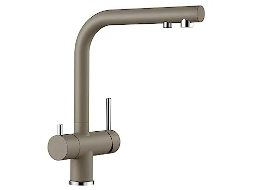 BLANCO FONTAS II Filter | Hochdruck Küchenarmatur in Tartufo - 3-in-1 Armatur mit separatem Auslass für gefiltertes Wasser, hygienisch und platzsparend - ideal für moderne Küchen.