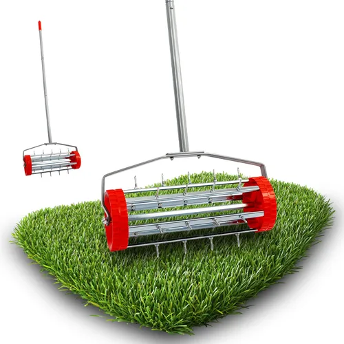 Grafner Rasenlüfter Walze - Effektiver Rasenbelüfter für Ihren Garten - Rasenlüfter mit 25 cm Walzendurchmesser, abriebfest und ergonomisch. Ideal für die Rasenpflege, sorgt für eine optimale Belüftung und gesundes Wachstum.