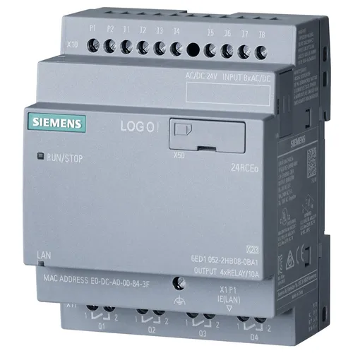 SIEMENS 6ED1052-2HB08-0BA2 - SPS-Steuerungsmodul 24 V DC, Hutschienen-Netzteil mit kostenlosem LOGO! 8.4 Software Upgrade