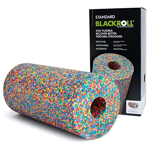 BLACKROLL Standard Rainbow Edition | A002757 - Faszienrolle für Selbstmassage und Regeneration, mittlerer Härtegrad, ideal zur Verbesserung der Beweglichkeit und Behandlung von Verspannungen. Bringt Farbe und gute Laune in dein Faszientraining!