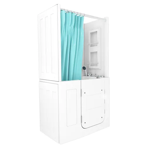 Seniorendusche und Whirlpool Wanne S08D-WP-C-L 110x68cm - Sanitäranlagen & Zubehör – Hochwertige Badewanne mit seitlicher Tür für sicheren Einstieg, ideal für Senioren und Menschen mit Mobilitätseinschränkungen. Genießen Sie Entspannung und Unabhängigkeit in der eigenen Wohnung.
