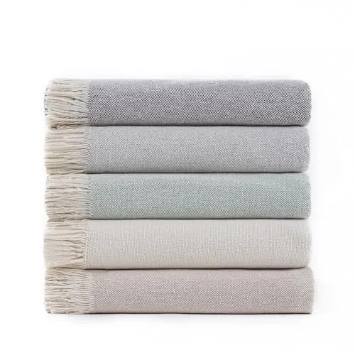 Todocama Mehrzweck-Tagesdecke, Sofaüberwurf, Überwurf für Bett, Sofaüberwurf, Jarapas, einfarbig (230 x 260 cm, grün).