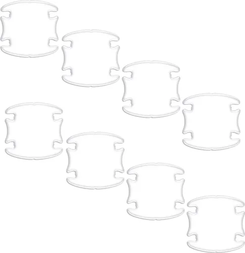 8er Set Lackschutzfolie für Auto Türgriffe | 8 Stück Lackschutzfolien für KFZ Türmulden | Universal Griffschalen Folienset gegen Kratzer | PKW Türgriff Schutz Aufkleber [transparent]