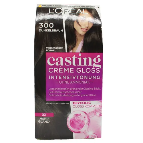 Loreal Casting Creme Gloss Glanz Balsam mit Honig 300 Dunkelbraun  Haarfarbe NEU