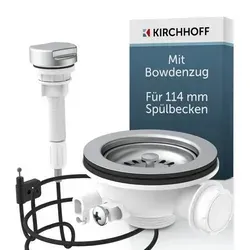 KIRCHHOFF 98835440 Siebkorbventil Ø 114 mm - Siebe & Spitzsiebe: Entnehmbares Küchenabflusssieb stoppt Essensreste und verhindert Verstopfungen, passt perfekt in handelsübliche Spülen!