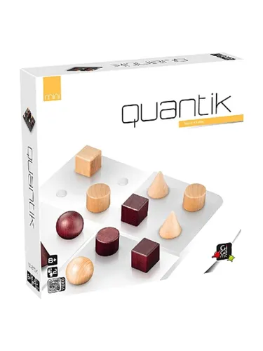 Quantik Mini - Strategiespiel für 2 Personen - Gesellschaftsspiel mit 4 unterschiedlichen Spielsteinen, komplett aus Holz. Fordere deinen Gegenspieler heraus und gewinne durch Strategie!