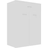 vidaXL Schuhschrank Weiß 60×35×84 cm - Schuhschrank aus robustem Holzwerkstoff mit 2 Türen, 1 Schublade und 4 Regalböden. Hält Ihre Schuhe organisiert und bietet zusätzlich Platz für Dekoration. Wandmontagezubehör inklusive.