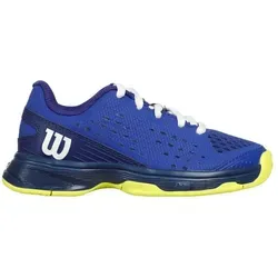 Wilson Junior Rush Pro Jr L Tennisschuhe - Leichte und atmungsaktive Tennisschuhe für Junioren, ideal für den Platz mit hervorragender Stabilität und Unterstützung.