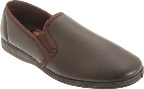 Sleepers Herren Leder Hausschuhe Hadley DF830 (42 EUR) (Dunkelbraun)