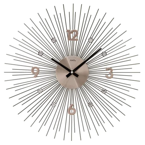 AMS Modell 9610 Wanduhren modern - 50 cm Durchmesser - Moderne Wanduhr mit 50 cm Gehäusedurchmesser, perfektes Design-Element für stilvolle Wohnräume.