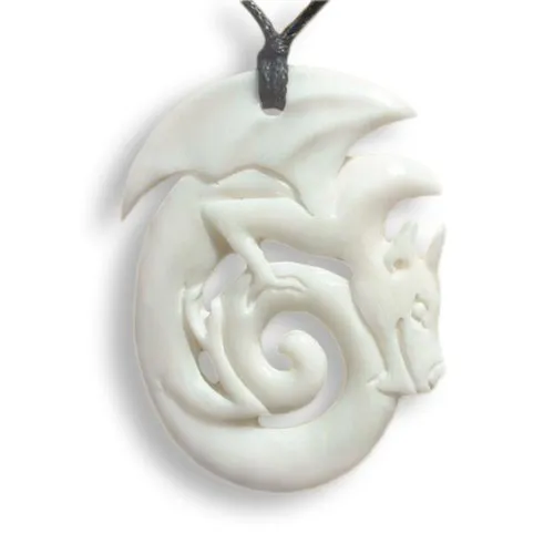 Island Piercings Handgefertigter Drache Drachen Amulett Anhänger inkl. Band PB111