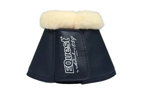 EQuest Hufglocken Soft für Pferde – 2er Set Navy/Natur, Größe M - Hochwertige Hufglocken für den Reitsport, aus robustem Material für optimalen Schutz. Ideal für Vollblut und M-Pferde, bietet Komfort und Sicherheit beim Reiten.