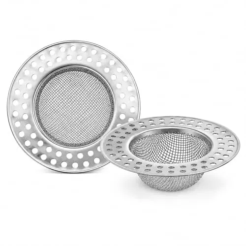 Stück Abflusssieb Edelstahl, Dauerhaft Spülbecken Sieb | 7.8 cm Haarsieb Dusche Rostfrei, Abfluss Sieb Waschbecken Löcher, Sieb Für Küchenspüle, Badewanne 2
