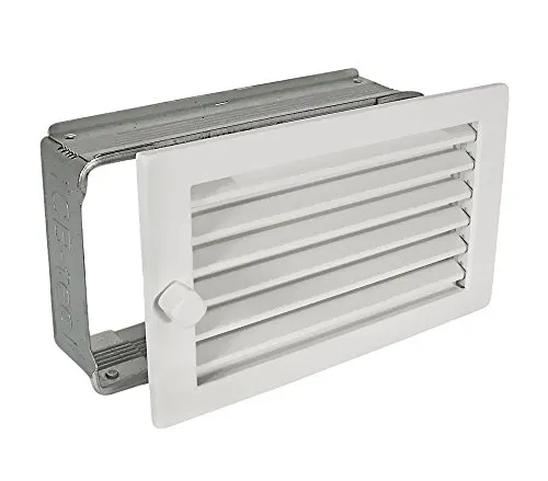 Warmluftgitter WG 2515 W Weiss 250 x 150mm - Abzüge, Gitter & Belüftungen - Hochwertiges Stahlblech, pulverbeschichtet, mit regulierbaren Lamellen für optimale Luftzirkulation und Temperaturbeständigkeit.