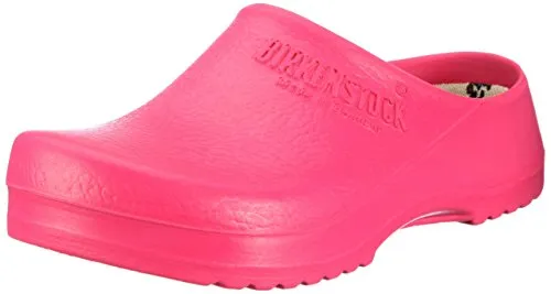 Birkenstock Classic Super Damen Clogs - Pink (Raspberry Sorbet), 38 EU - Wasserdichte Clogs aus Polyurethan mit auswechselbarem, waschbarem Korkfußbett bei 60°C für höchsten Komfort und Flexibilität.