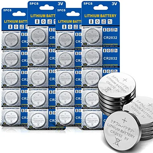 GutAlkaLi CR2032 3V Lithium Knopfzelle Elektro CR 2032 Lithium , { 4 Packungen mit je 5 Einheiten} , 20 Stück (1er Pack)