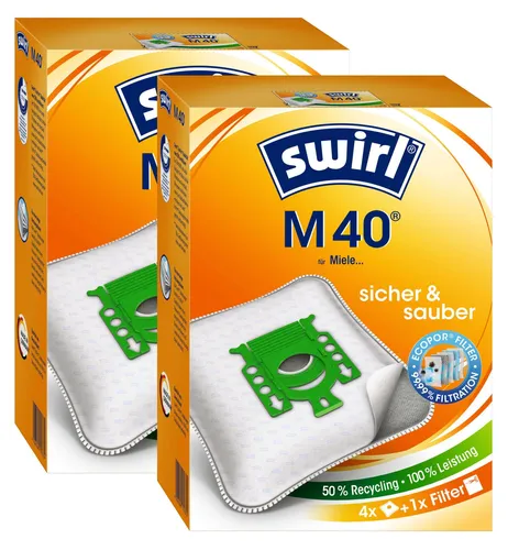 Swirl M 40 MP Plus AirSpace Staubsaugerbeutel Staubbeutel Microvlies 2 x