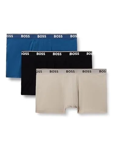 BOSS Trunk 3er Pack aus Stretch-Baumwolle mit Logo-Bund in bunten Farben XXL - Hochwertige Unterwäsche im 3er Pack, aus elastischer Baumwolle für optimalen Tragekomfort. Ideal für den Alltag, mit modischem Logo-Bund und körpernaher Passform.