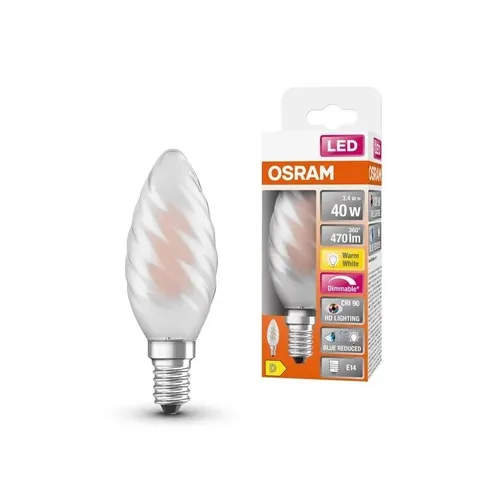 OSRAM E14 LED Gedrehte Kerzenlampe Superstar Plus HD LIGHTING Filament matt
