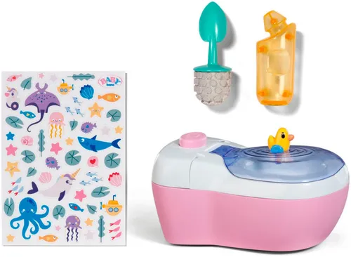BABY born Toilette - Interaktive Puppentoilette mit Spülgeräuschen und Toiletten-Rap - Puppensets mit lustigen Geräuschen und Wasserzauber für realitätsnahes Spiel. Fördert spielerisch Sauberkeit und Hygiene mit Zubehör zum Reinigen und Gestalten.