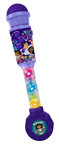 Lexibook Encanto, Aufleuchtendes Mikrofon für Kinder, musikalisches Spiel, integrierte Lautsprecher, lichteffekte, Audiokabel-Stecker, lila, MIC90EN