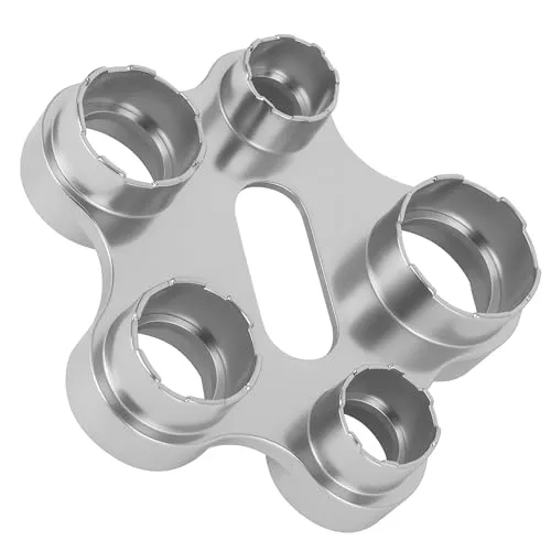 ECENCE Strahlregler Montageschlüssel - aus Zinklegierung, leicht & handlich, Luftsprudler Serviceschlüssel Werkzeug zum Wechsel von Wasserhahn-Aufsatz (M16,18,22,24,28) langlebig