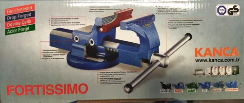 KANCA Fortissimo Parallelschraubstock 100 mm - Klemmzwingen & Schraubstöcke, robust und gesenkgeschmiedet für höchste Stabilität, ideal für präzise Arbeiten in Werkstätten.