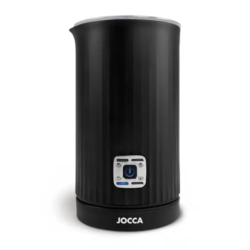 Jocca Elektrischer Milchaufschäumer, 5-in-1, automatischer Aufschäumer und Schneebesen, 300 ml Aufwärmen / 150 ml Aufschäumen, Antihaft-Edelstahl, Kalt- und Warmfunktion, für Cappuccino, Latte, Matcha