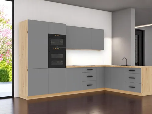 Winckelküche 330 cm Einbauküche Eckküche ohne Arbeitsplatte