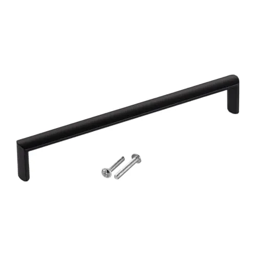 SOTECH Möbelgriff BLACKLINE V BA 160 mm schwarz matt (Länge 167 mm, Breite 12,5 mm, Höhe 27,5 mm) Aluminium Schranktür-Griff Küchen-Griff
