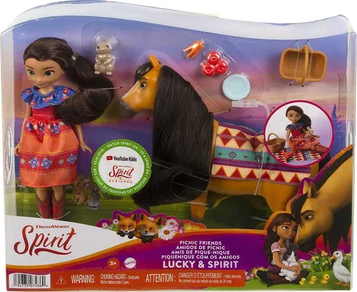 Dreamworks Spirit HHR35 Picnic Friends Spielset mit Geisterpferd und Glückspuppe