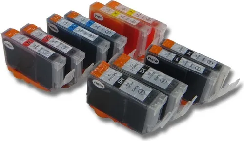 vhbw 10x Tintenpatronen kompatibel mit Canon Pixma MX850, MX700, MP970, MP800, MP610, MP600R, MP600, MP830, MP810, MP800R Drucker + Chip (Kompatibel)