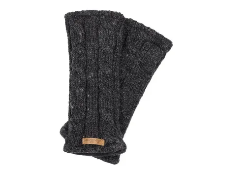 McRon Damen Gestrickte Pulswärmer Emily Anthrazit 95