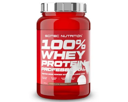 Scitec Nutrition 100% Whey Protein Professional 920g - Whey Protein Pulver in köstlichem Schokolade Kokosnuss Geschmack, ideal für Muskelaufbau und Regeneration, enthält hochwertige Molkenproteine und wichtige Aminosäuren.
