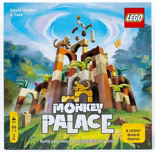Dotted Games - Monkey Palace Age 10+: A Lego Board Game - Build Your Way to Victory Brick by Brick! Fun Family Building Game for Kids & Adults, Ages 10+, 2-4 Players, 45 Minute Playtime