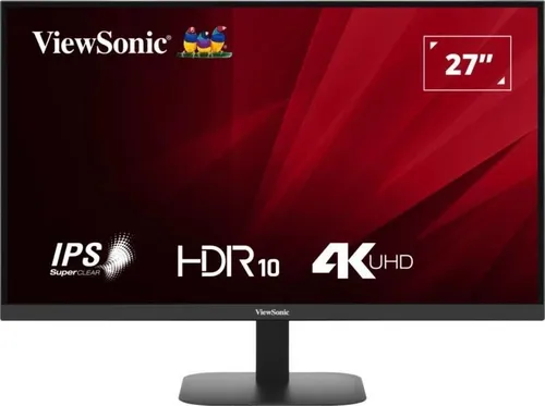 VIEWSONIC Monitor VA2708-4K-HD - 4K UHD Monitor mit 27 Zoll, ideal für gestochen scharfe Bilder und hervorragende Farbgenauigkeit, perfekt für kreative Profis und Gamer.