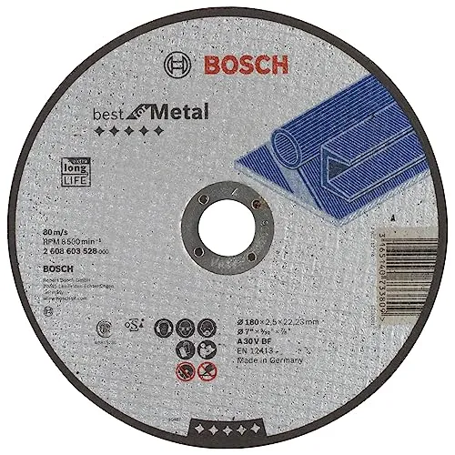 Bosch Accessories Bosch Professional 2608603524 Trennscheibe flach Best for Metal A 30 V BF, grau, 2608603528