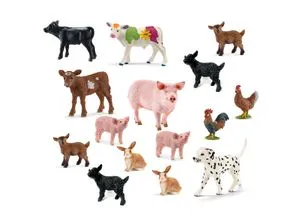 Schleich Bauernhof-Set mit 15 Tierfiguren - Schleich Tierfiguren - Entdecke die faszinierende Welt der Bauernhoftiere mit diesem 15-teiligen Set, das fantasievolles Spielen und unvergessliche Abenteuer ermöglicht.