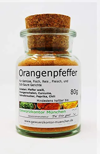 Orangenpfeffer 80g im Glas Gewürzkontor München