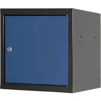 PROREGAL® Spind Schließfachwürfel Blocky mit Zylinderschloss + 2 Schlüssel, Grau - Spinde für sichere Aufbewahrung: Robuster Stahl-Wertfachwürfel mit Zylinderschloss für individuellen Schutz Ihrer Wertsachen. Ideal für Schulen, Vereine und Firmen.