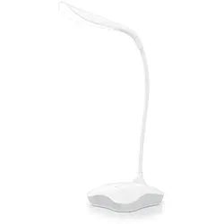 BEARWARE Schreibtischlampe LED Leselampe dimmbar, 3 Lichtmodi, Touch-Sensor, flexibler Lampenhals, mehrere Helligkeitsstufen, Nachtlichtfunktion, LED fest integriert, kaltweiß, Bürolampe, USB oder Batteriebetrieb, 3 Helligkeitsstufen, Tischleuchte