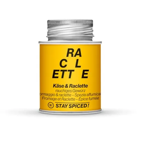 STAY SPICED! Raclette & Käse Gewürzmischung – würzige Kräuter- & Pfeffermischung mit Paprika, Knoblauch & Kümmel – perfekt für Raclette, Fondue & Gratins