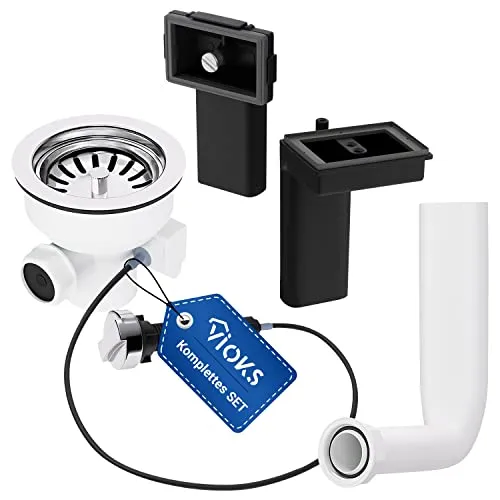 VIOKS Spülbecken Sieb Set Ø114mm mit Excenterventil