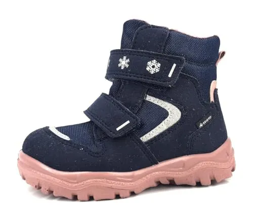 Superfit Mädchen HUSKY1 Boot, Schneestiefel, BLAU/ROSA 8010, 29 - Wanderschuhe mit starkem Profil für sicheren Halt auf winterlichen Oberflächen, ideal für aktive Mädchen.