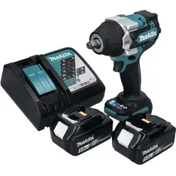 Makita DTW 700 RT Akku Schlagschrauber 700 Nm - Akkuschrauber mit 700 Nm Drehmoment, ausgestattet mit 2x 5,0 Ah Akkus und Ladegerät für maximale Leistung und lange Einsatzzeiten.