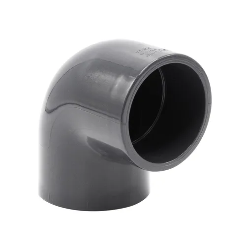 PVC-Winkel-Muffe 90° I 63mm I 2 Zoll I Klebemuffe mit 2-Anschlüssen I bm_084