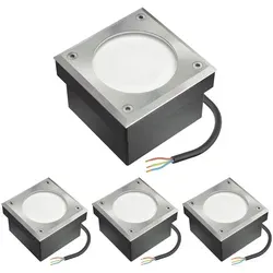 ledscom.de 4x GX53 Pflasterstein Bodeneinbauleuchte NEOLUM für außen - Lampen für Außenbereich, IP67 und begehbar, ideal für stimmungsvolle Terrassenbeleuchtung und individuelle Lichtgestaltung.