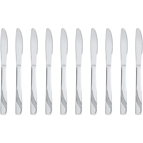 GRÄWE Tafelmesser Menümesser 10 Stück, Edelstahl, Serie Rügen